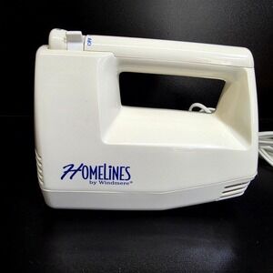Windmere Homelines Hand Mixer Unisex OS White 3-Speed HLMXB-3 Retro Kitchen Tool